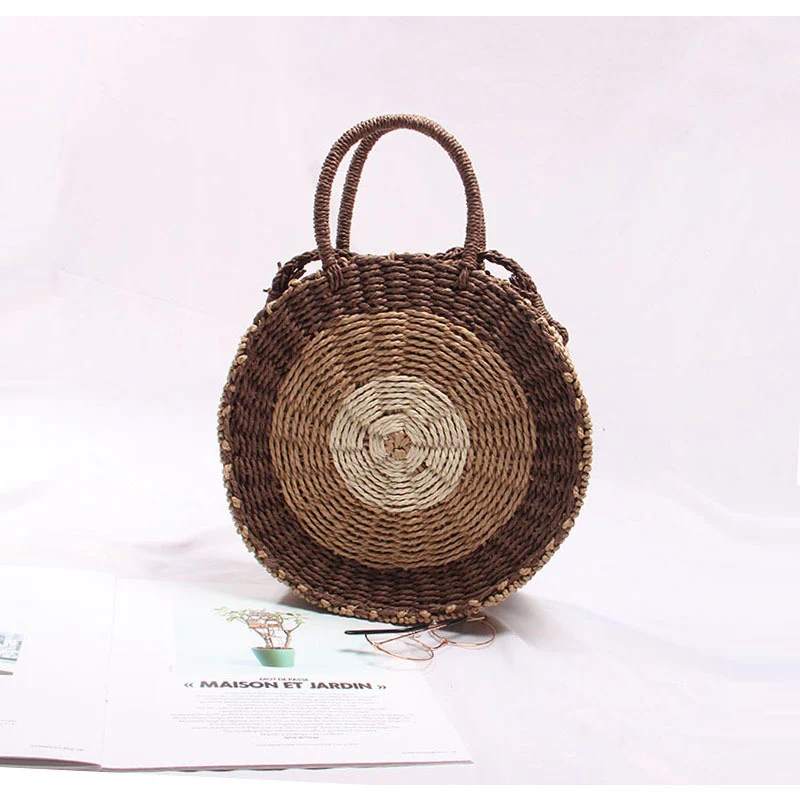 Handgemachter runder Raffia-Korb Skanto