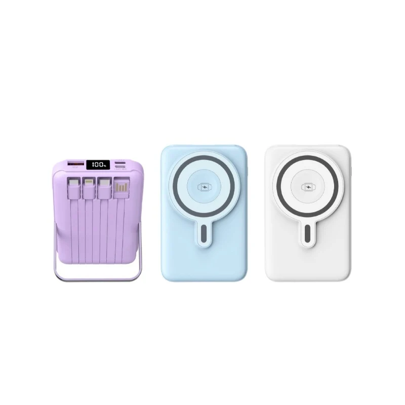 Tragbare MagSafe Powerbank mit multifunktionalen USB-Anschlüssen und LED-Akkuanzeige Skanto