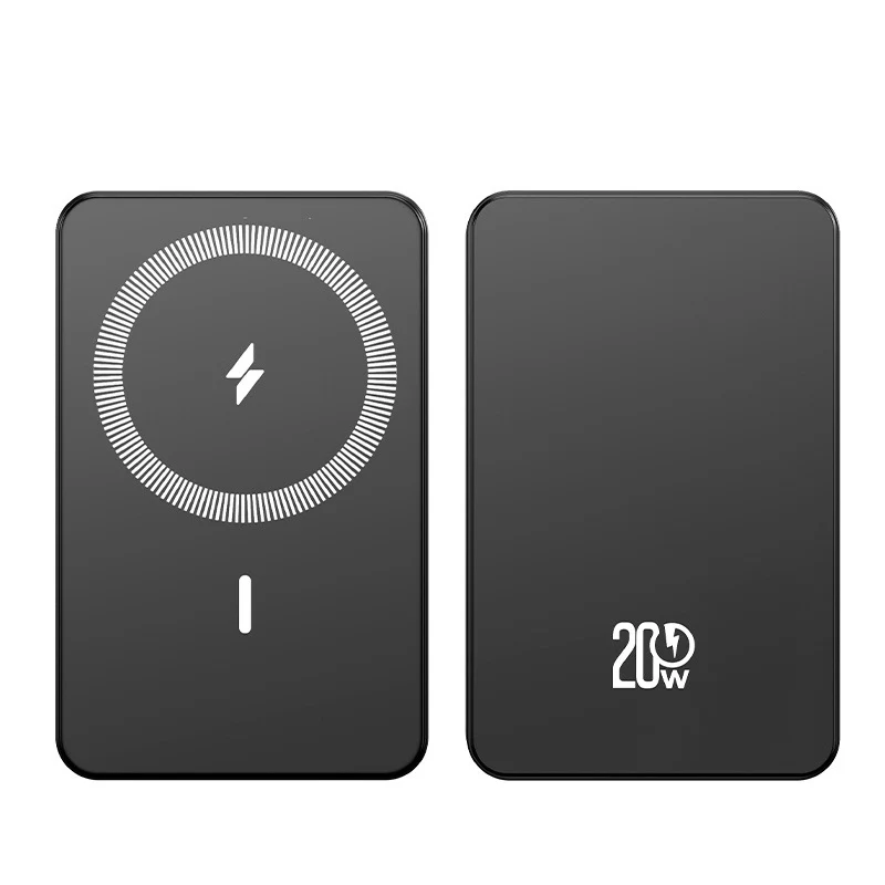 Tragbare MagSafe Powerbank mit integriertem Ständer und digitaler Ladeanzeige Skanto