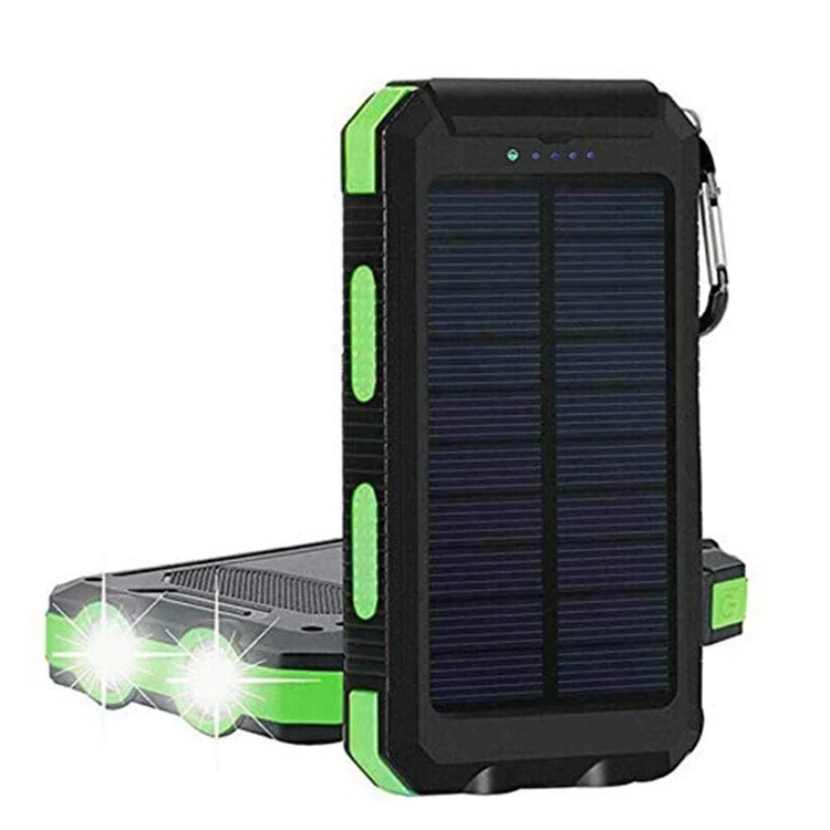 Solarbetriebene Powerbank mit robustem Gehäuse und integrierter LED-Beleuchtung Skanto
