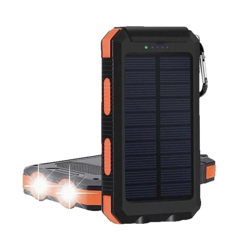 Solarbetriebene Powerbank mit LED-Beleuchtung und integriertem Kompass Skanto