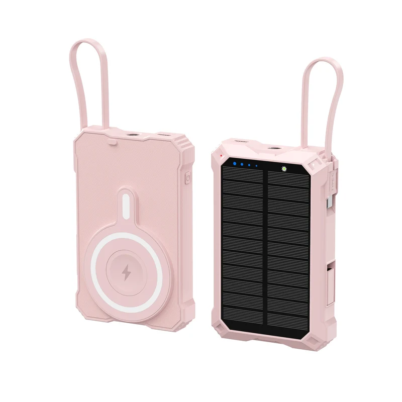 Solarbetriebene Powerbank mit kabellosem Ladegerät Skanto