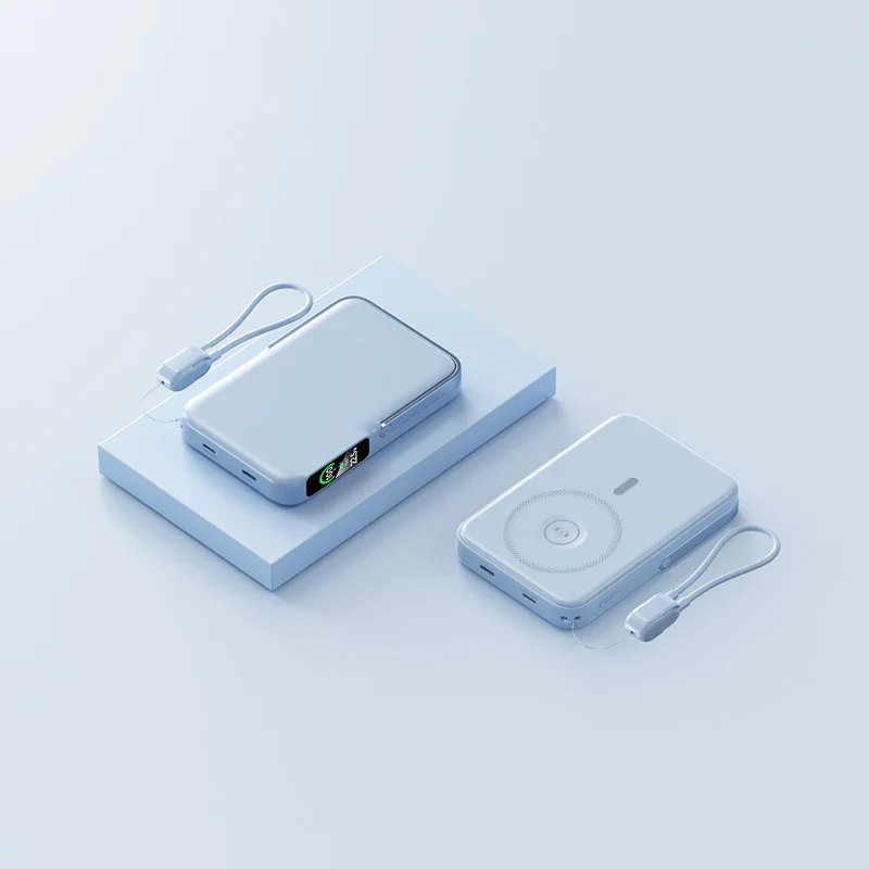 Ultraleichte Powerbank mit integriertem LED-Display und Schnellladefunktion Skanto