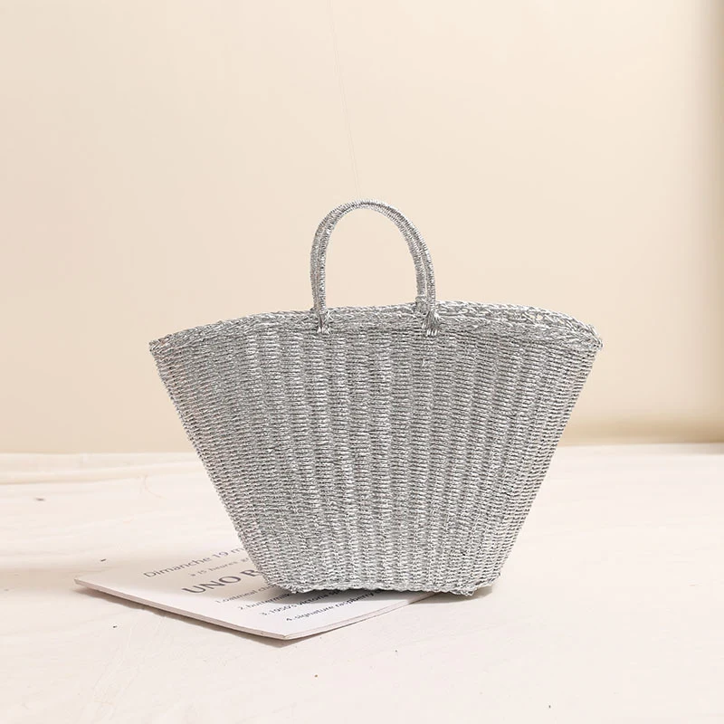 Elegante gewebte Korbtasche mit stabilen Griffen Skanto