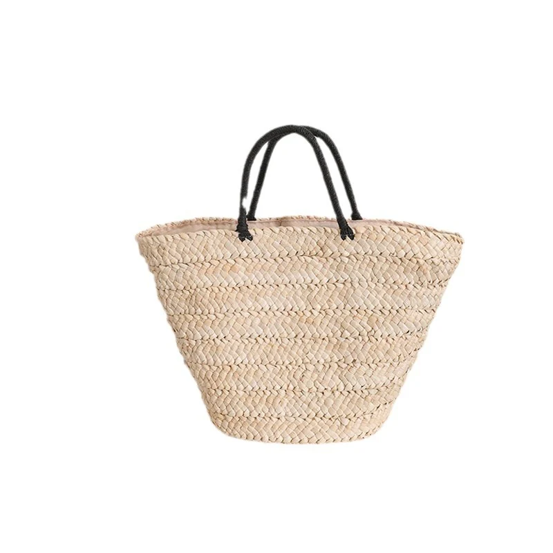 Elegante gewebte Tasche mit Kontrastgriff Skanto