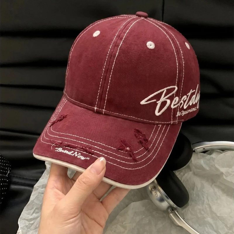 Herren lässige Baumwoll-Baseballkappe im Used-Look Skanto