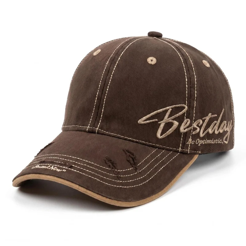Herren lässige Baumwoll-Baseballkappe im Used-Look Skanto