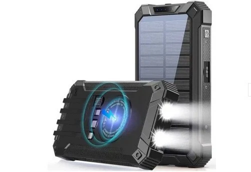 Hochleistungs-Solar-Powerbank mit multifunktionalen Kabeln Skanto