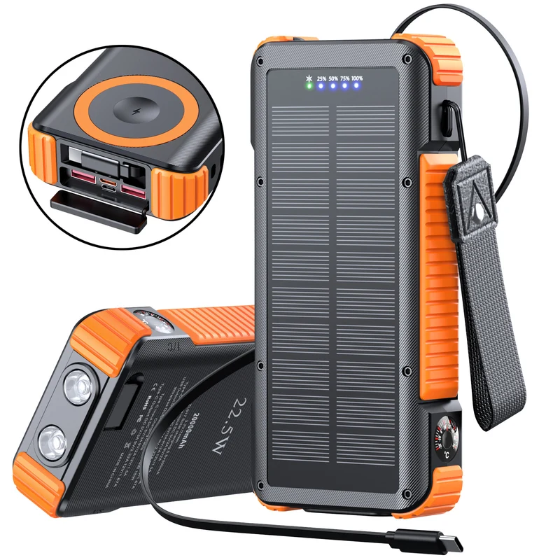 Tragbare Solar-Powerbank Skanto