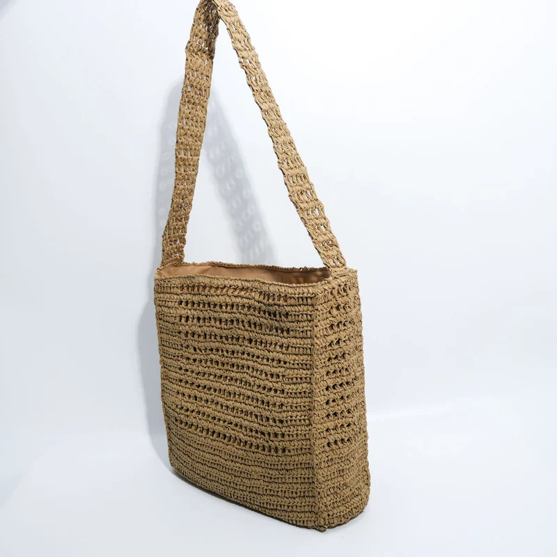 Geflochtene Natur-Handtasche Skanto