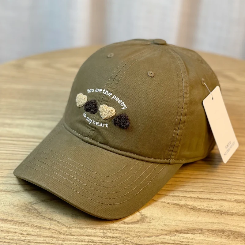 Skanto Bestickte Baseballkappe für Damen mit Herzmotiv Skanto