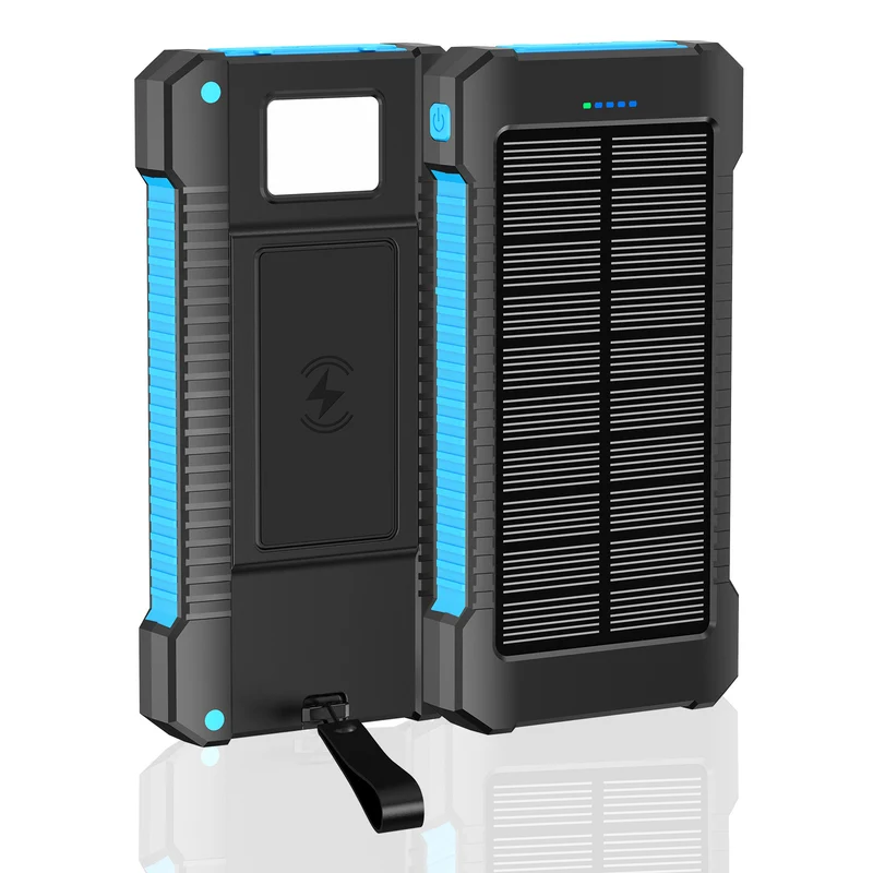 Robuste Solar-Powerbank mit integriertem LED-Licht Skanto