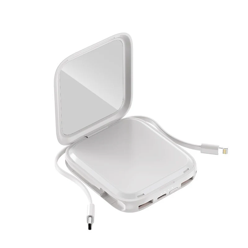 Tragbare Kosmetik-Powerbank mit integriertem Spiegel Skanto