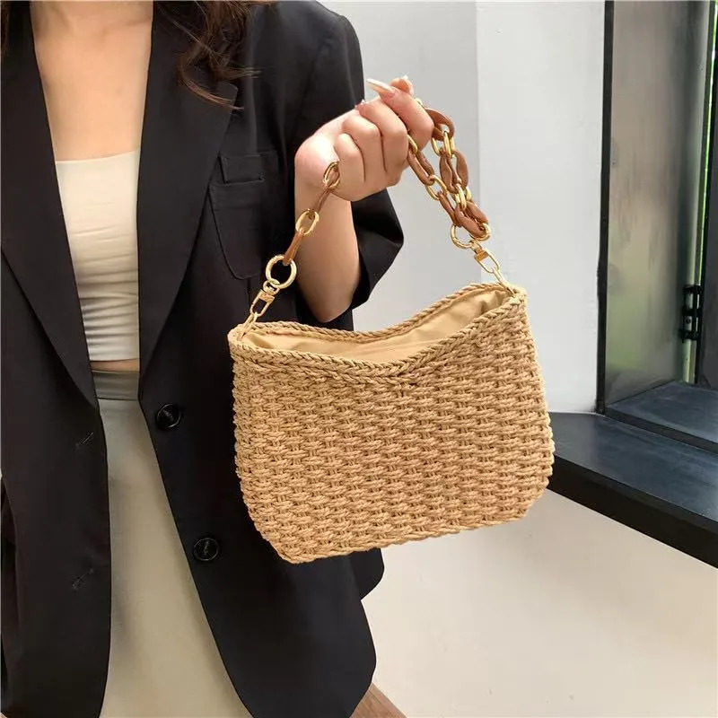 Geflochtene Handtasche aus Naturmaterial Skanto