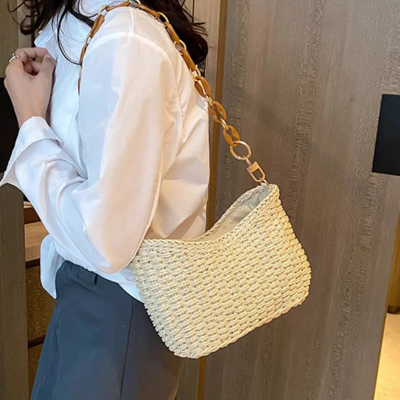 Geflochtene Handtasche aus Naturmaterial Skanto