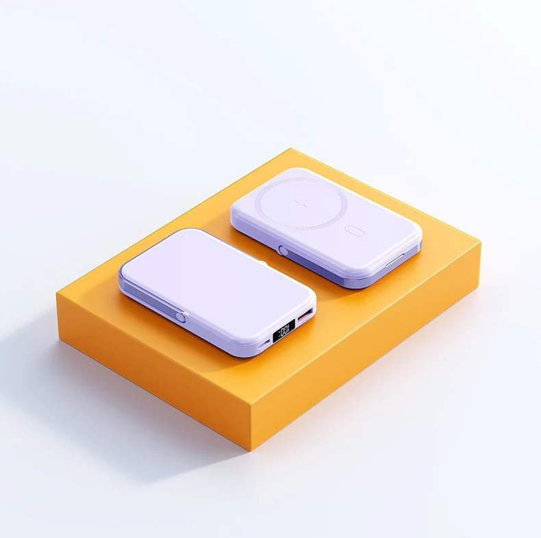 Tragbare kabellose Powerbank mit Magnetfunktion und Digitalanzeige Skanto