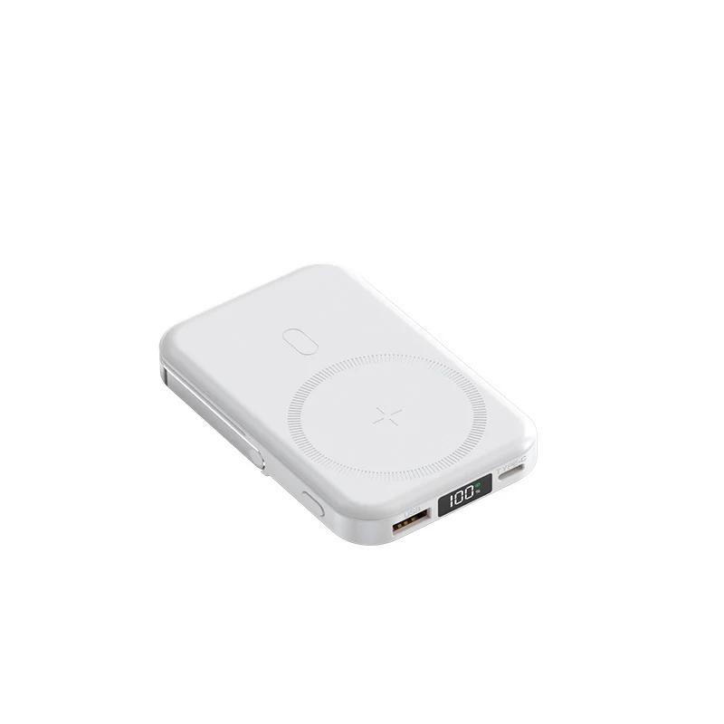 Tragbare Qi-Powerbank mit Digitalanzeige Skanto