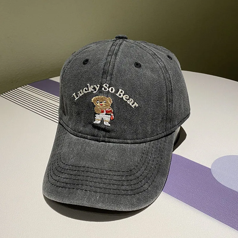 Unisex Freizeitkappe mit Bärenstickerei Skanto