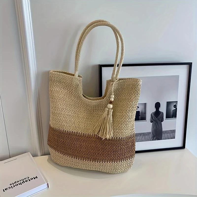 Handgeknüpfte saisonale Strandtasche Skanto