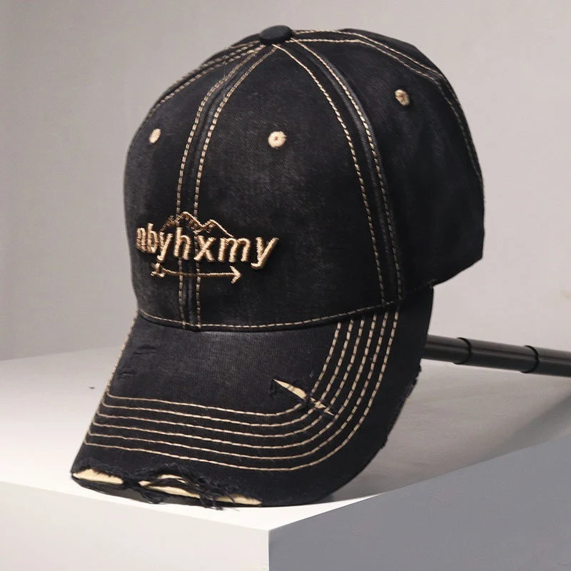 Herren Vintage Distressed Denim Baseballkappe Skanto