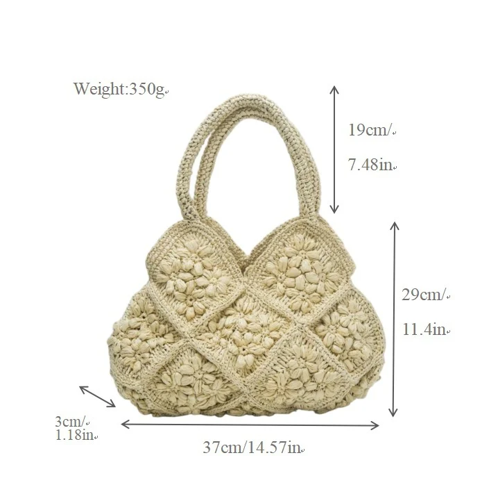 Handgefertigte Tasche mit Blumenmotiven Skanto