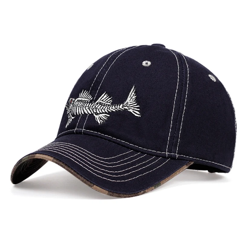 Herren Bestickte Baseballkappe mit Angelmotiv Skanto