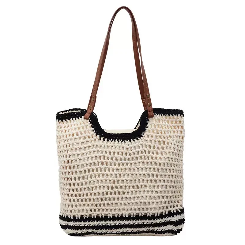 Handgemachte Strandtasche mit feinen Netzstrukturen Skanto