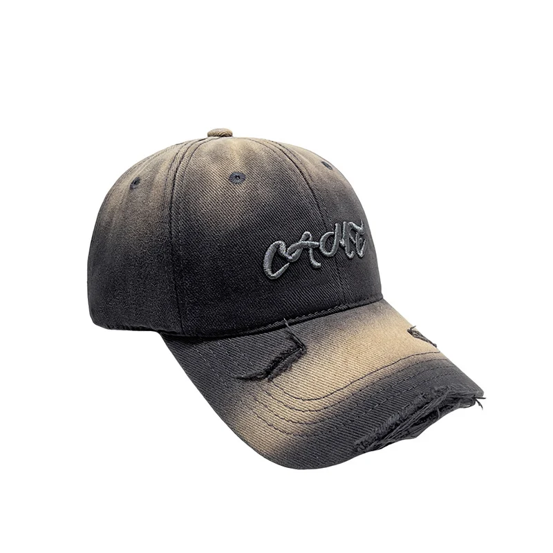 Herren Distressed Baseballkappe mit Frontstickerei Skanto