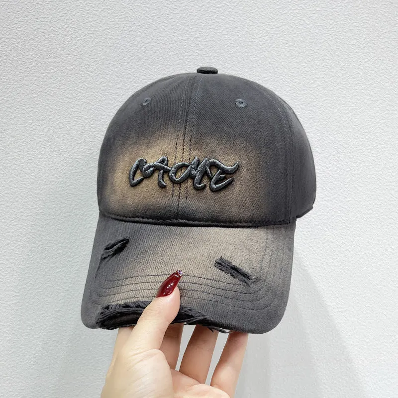Herren Distressed Baseballkappe mit Frontstickerei Skanto