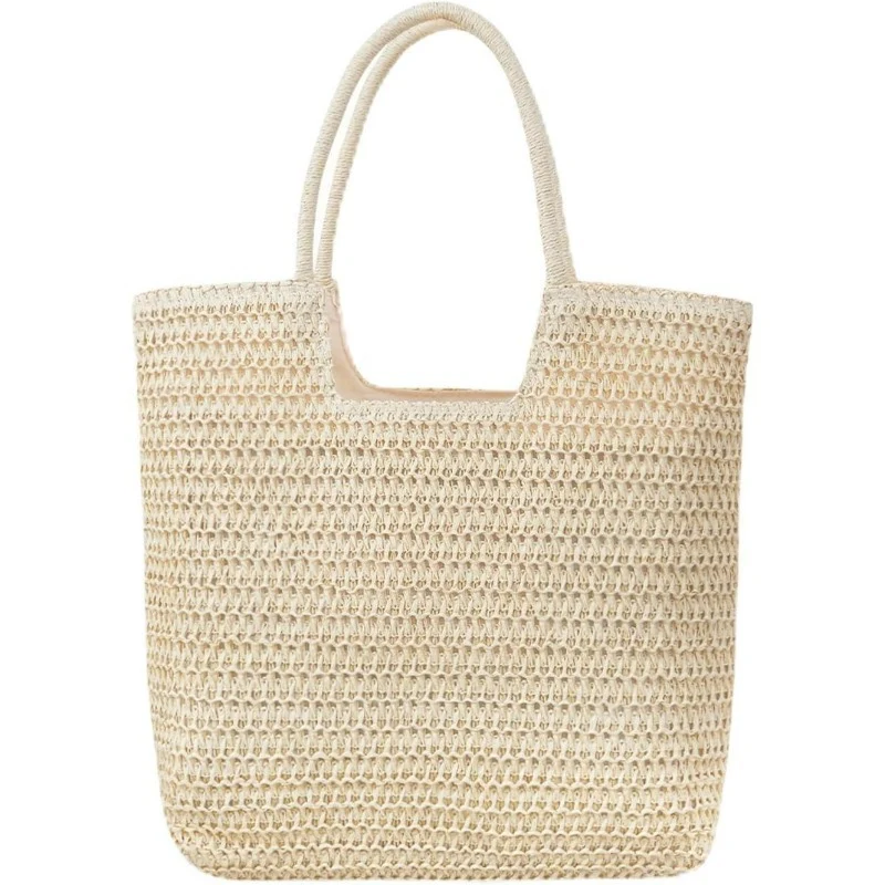 Handtasche aus natürlichem Flechtmaterial mit modernen Details Skanto