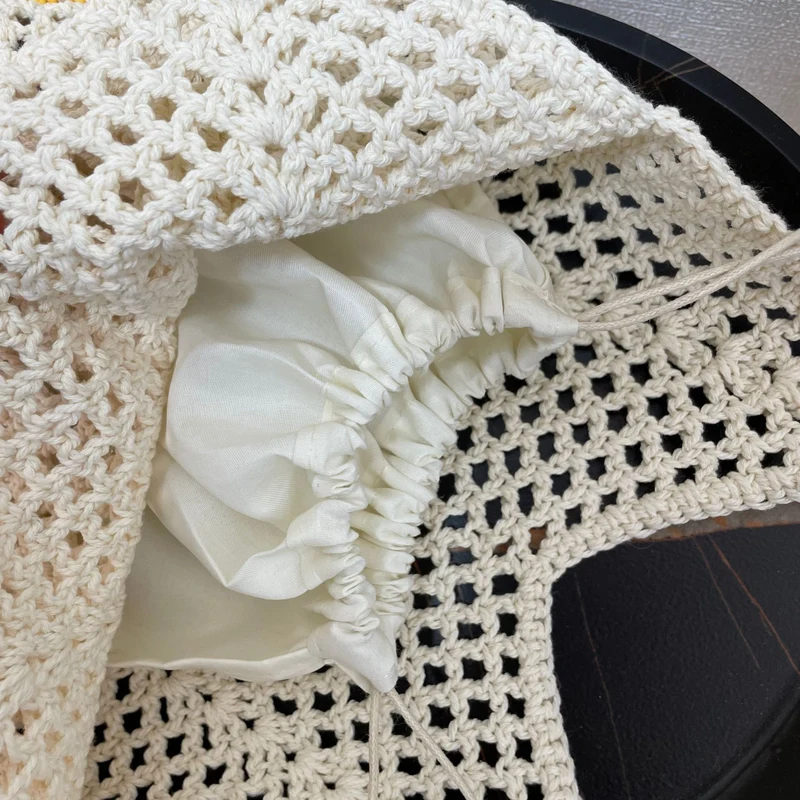 Handgeknüpfte Baumwolltasche mit Sonnenblumenmuster Skanto
