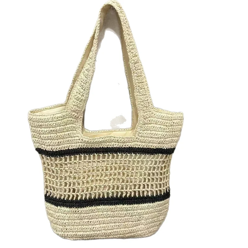 Handtasche aus gewebtem Naturmaterial mit eleganter Textur Skanto