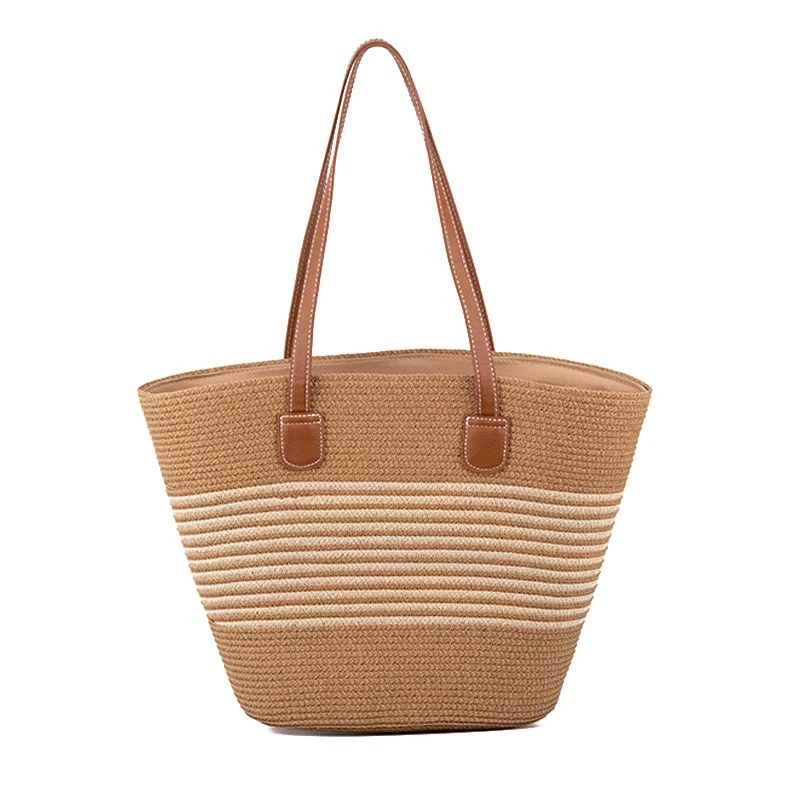 Elegante und vielseitige Strandtasche mit Ledergriffen Skanto