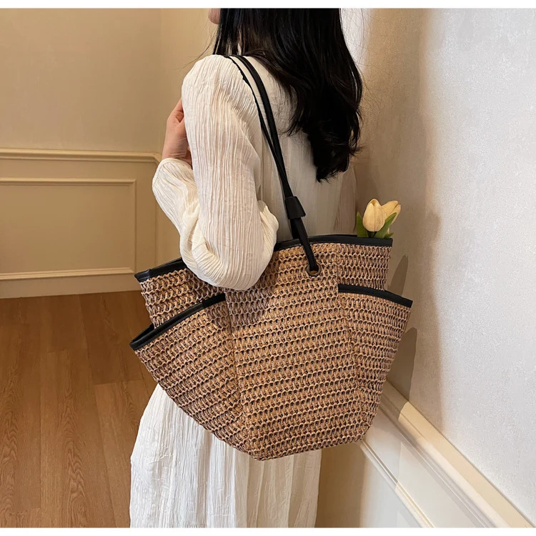Geräumige Makramee-Strandtasche Skanto