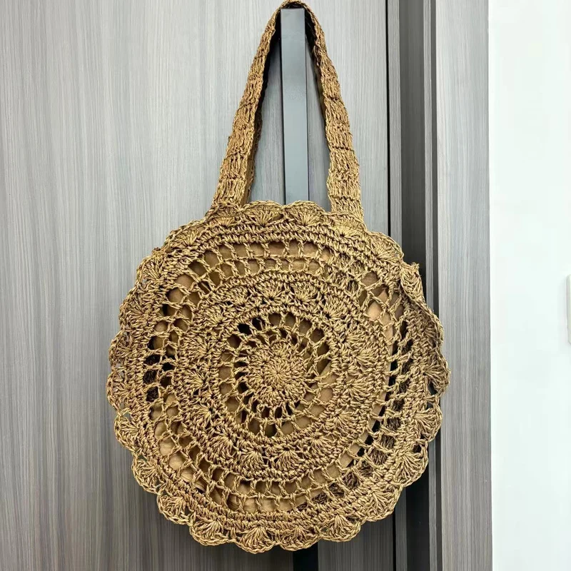 Handgehäkelte Rundtasche im Boho-Design Skanto