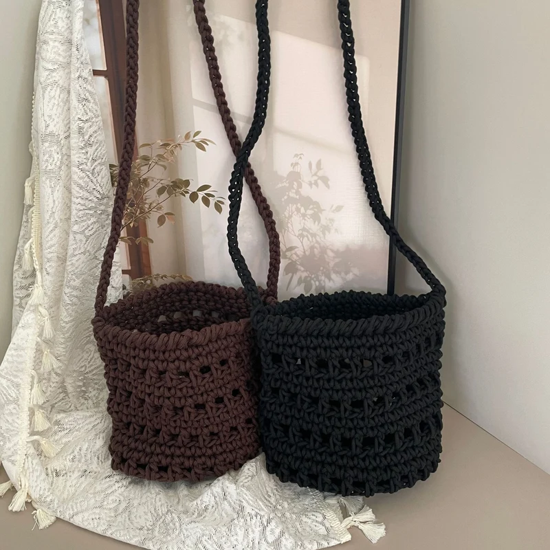 Makramee-Tragetasche im Boho-Stil Skanto
