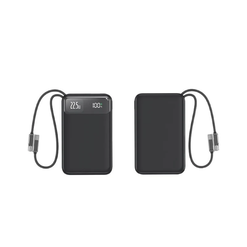 Schlanke Powerbank mit digitaler Ladeanzeige und Schnellladefunktion Skanto
