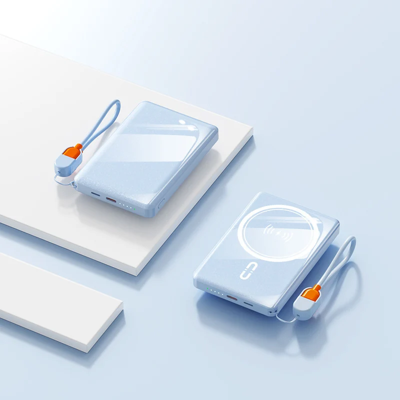 Tragbare Powerbank mit kabelloser Ladeoption und High-Speed-Technologie Skanto