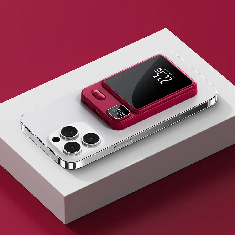 Tragbare Powerbank mit kabelloser Ladefunktion und intelligenter LED-Anzeige Skanto