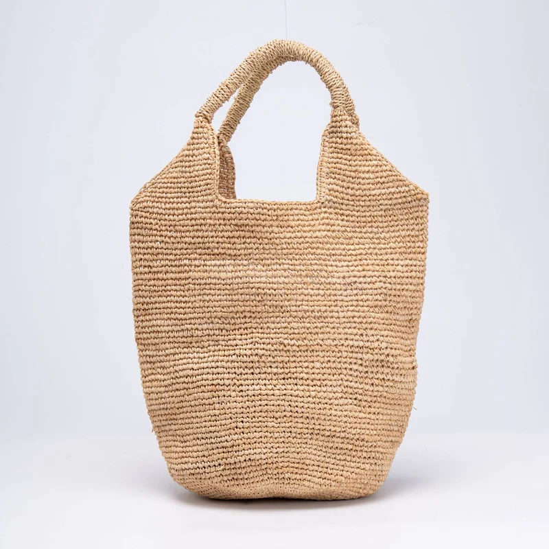Stroh-Strandtasche mit praktischen Griffen Skanto