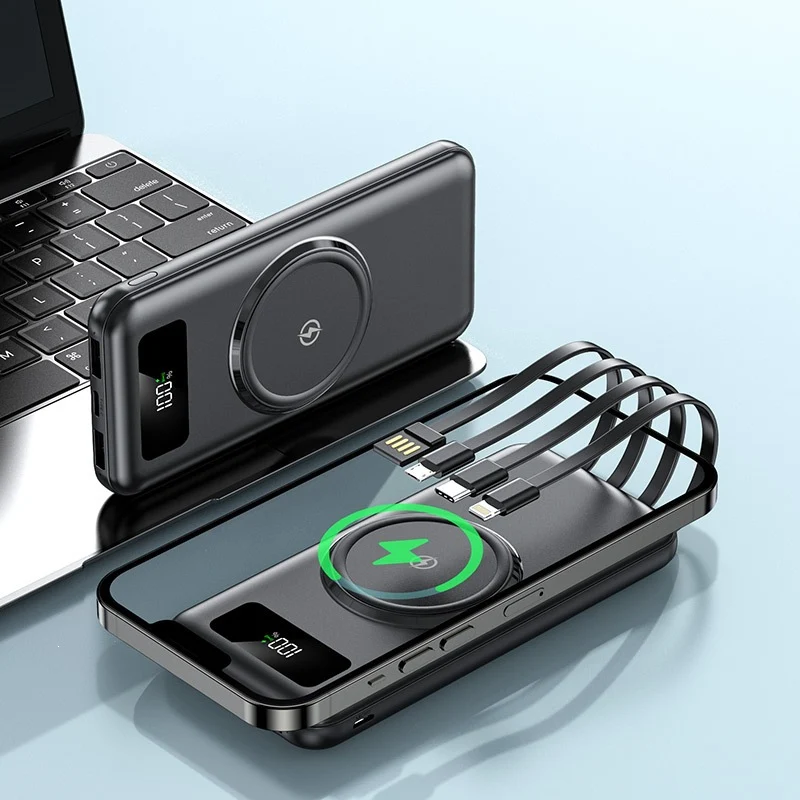 Powerbank mit kabelloser Ladefunktion von Skanto