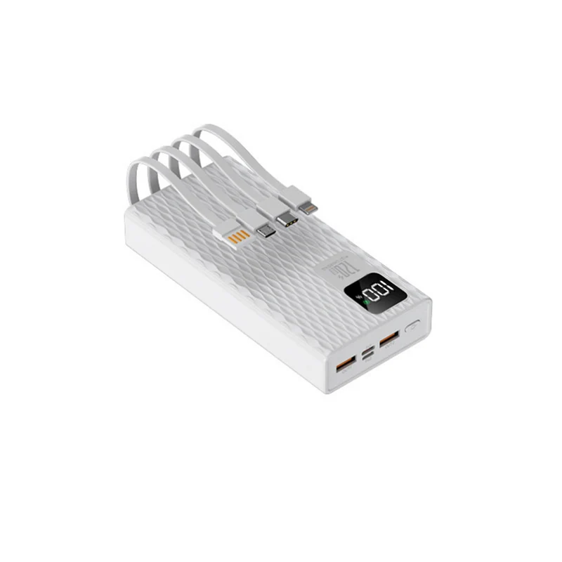 Hochleistungs-Powerbank mit integrierten Schnellladeanschlüssen und LCD-Bildschirm Skanto
