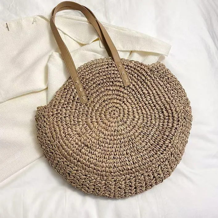 Runde Strohtasche Skanto