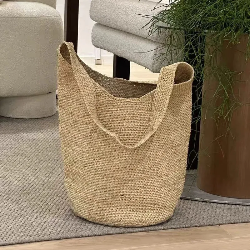 Nachhaltige Raffia-Hobo-Bag Skanto