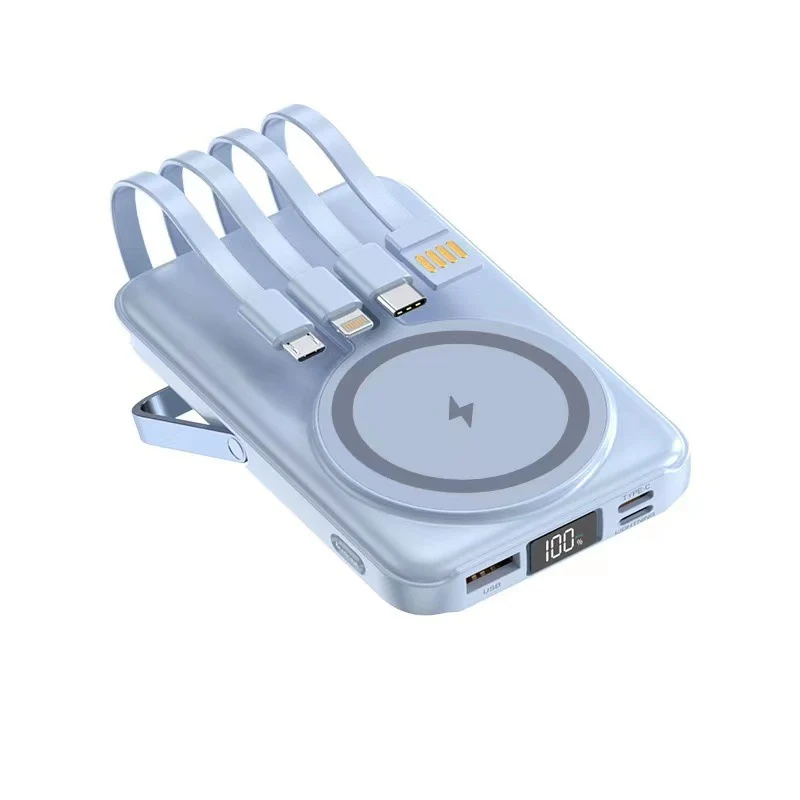 Powerbank mit integriertem Ladekabel und magnetischer Ladefunktion Skanto