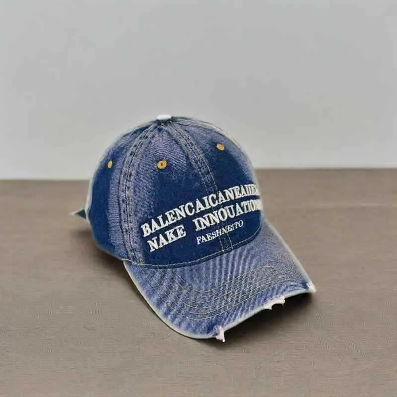 Unisex Baseballkappe aus Used-Denim im Vintage-Stil Skanto