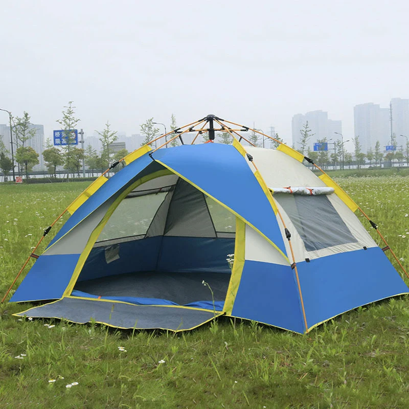 Campingzelt mit erweiterbarem Innenraum und wetterfestem Material Skanto