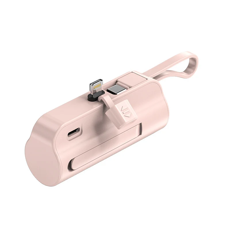 Tragbare Powerbank mit integriertem Ladekabel und ergonomischem Design Skanto