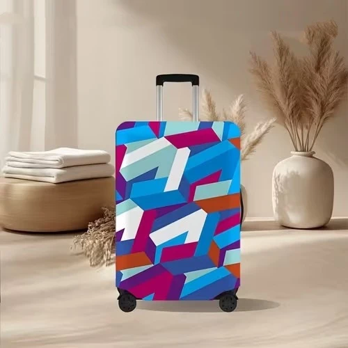 Unisex nicht-elastische Kofferhülle mit vulkanischem Lavamarmor-Design, elastischer Schutzhülle für Trolley Skanto