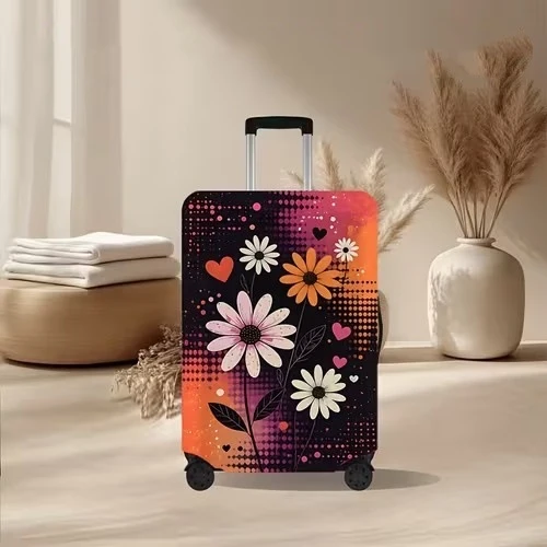 Unisex nicht-elastische Kofferhülle mit vulkanischem Lavamarmor-Design, elastischer Schutzhülle für Trolley Skanto
